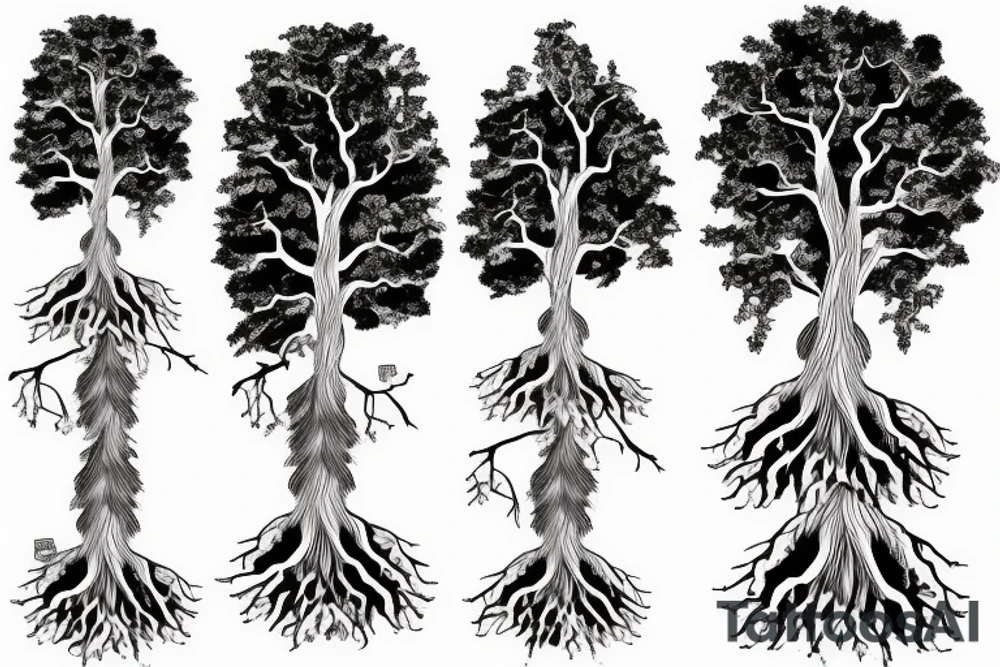 giant tree on a floating mountain with roots coming out the bottom tattoo idea giant tree on a floating mountain with roots coming out the bottom tattoo idea