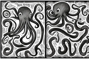 Octopus holding a guitar tattoo idea