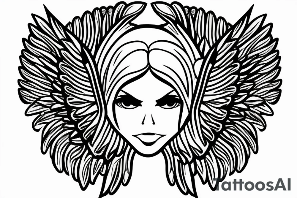 Angel pierced by arrow tattoo idea