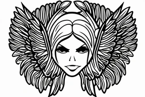 Angel pierced by arrow tattoo idea