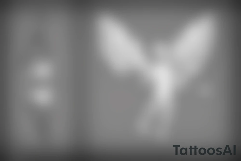 small Angel pierced by arrow tattoo idea