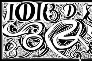 Dollar sign with 03 in the back tattoo idea