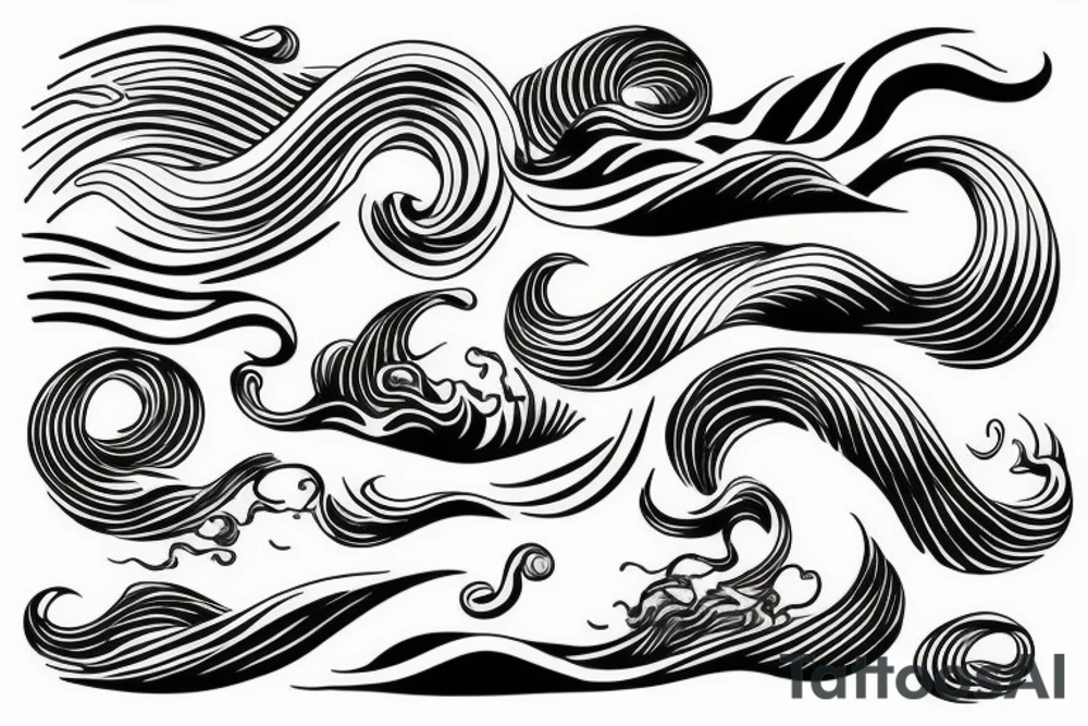 waves tattoo idea