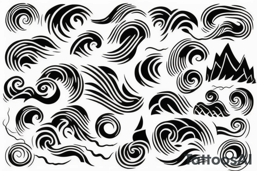 waves tattoo idea