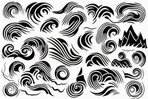 waves tattoo idea