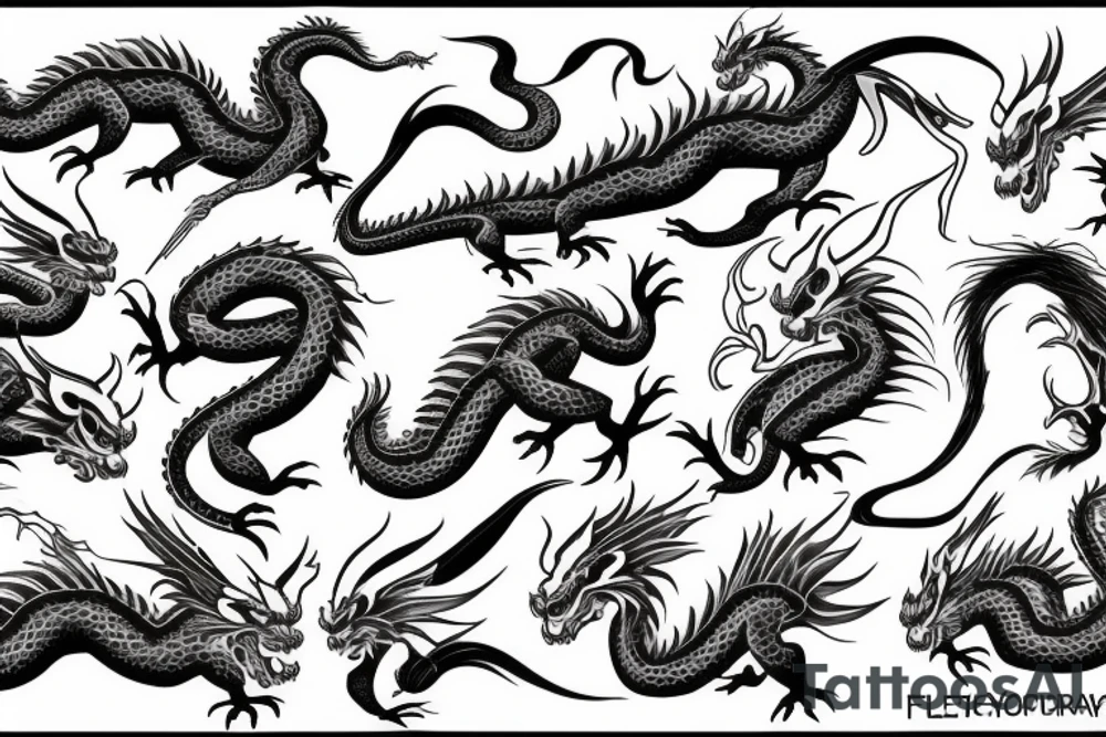 traditional dragon with full body tattoo idea