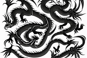 traditional dragon with full body tattoo idea