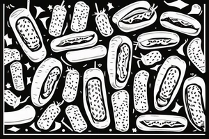hotdog at a party tattoo idea
