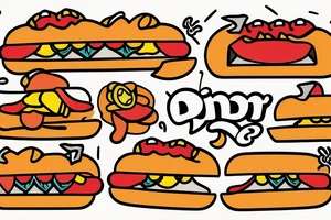 hotdog at party tattoo idea
