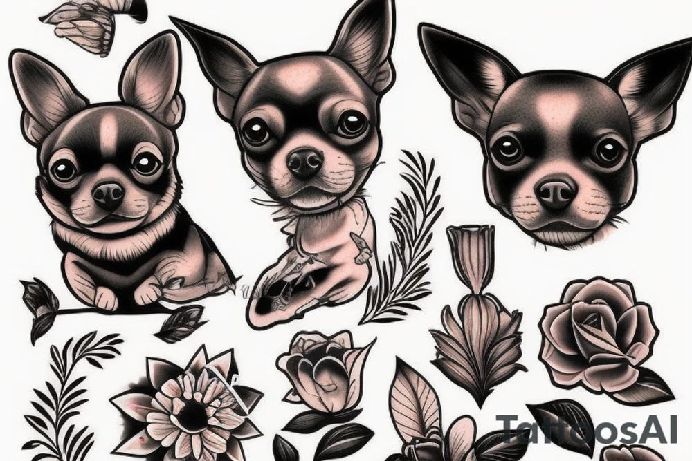 chihuahua tattoo idea