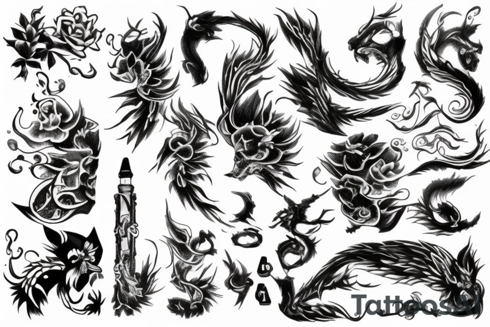 sheng long tattoo idea
