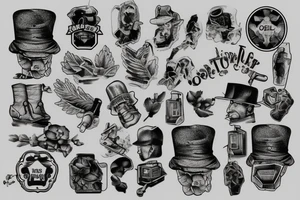 "FORGOTTEN" above coal miner tattoo idea