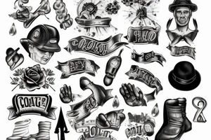 "FORGOTTEN" above coal miner tattoo idea