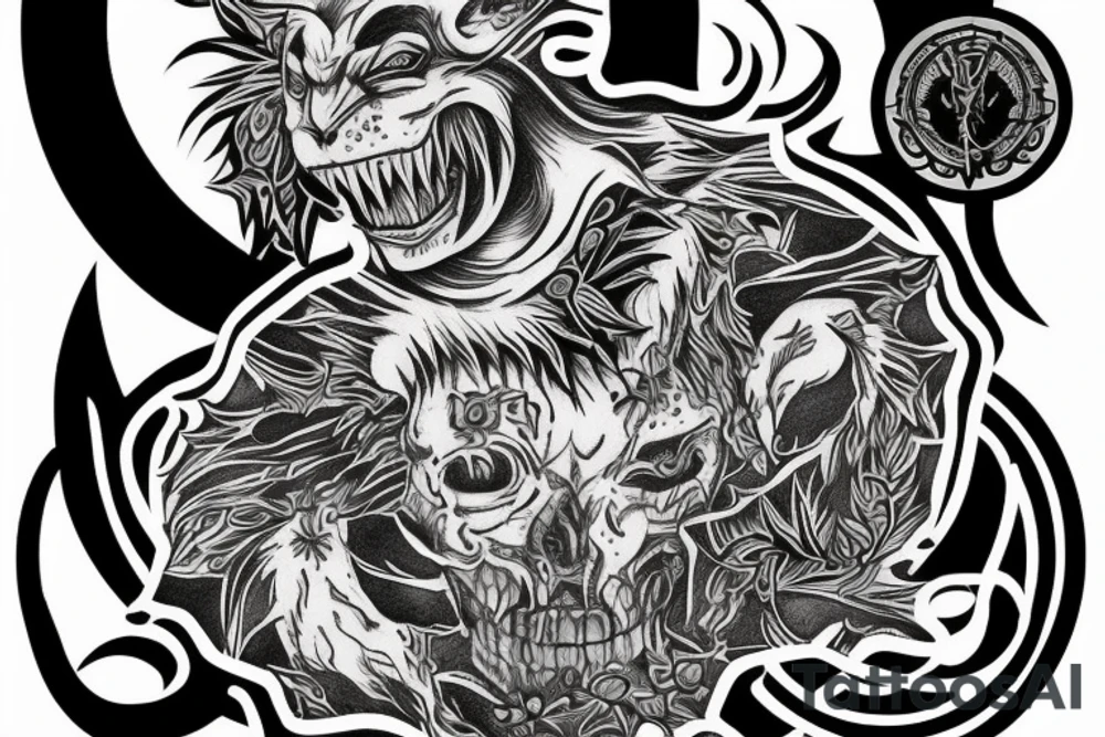 He who makes a beast out of himself gets rid of the pain of being a man tattoo idea