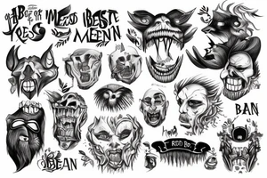 He who makes a beast out of himself gets rid of the pain of being a man tattoo idea