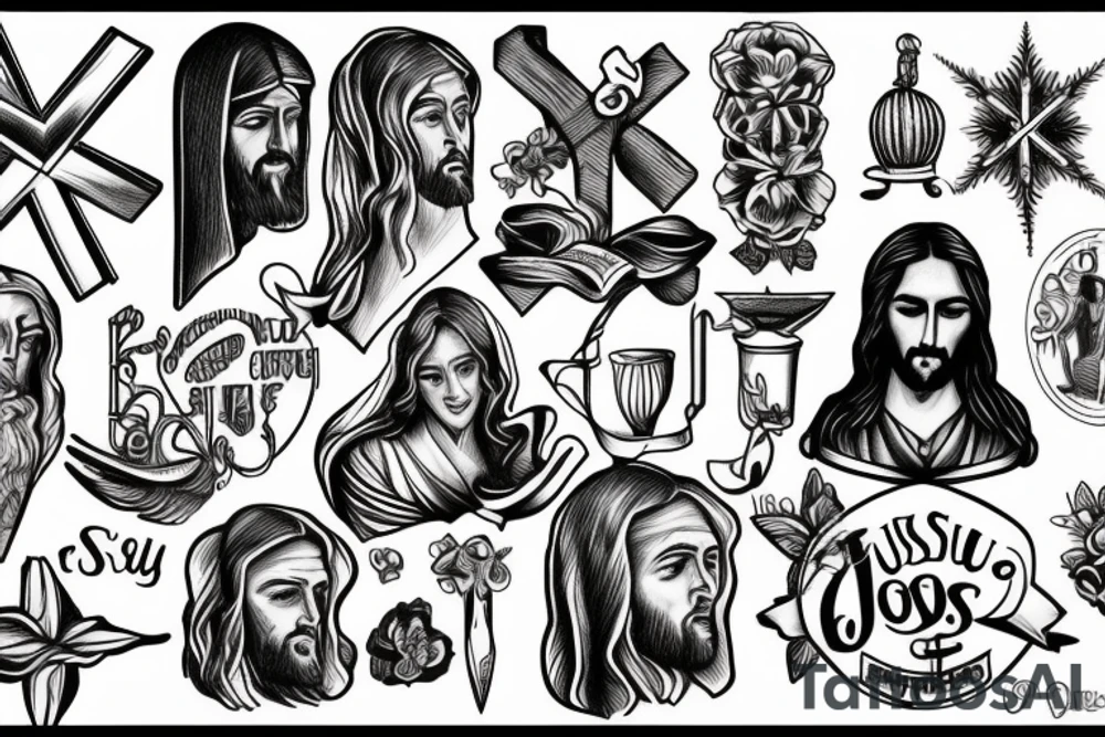 Jesus cross tattoo idea