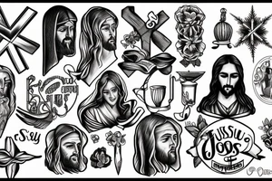Jesus cross tattoo idea