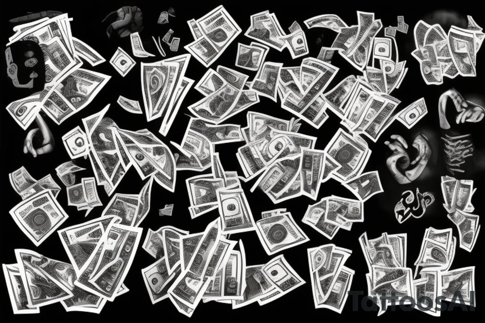 fear of losing what you love, love of money, I was born to win tattoo idea
