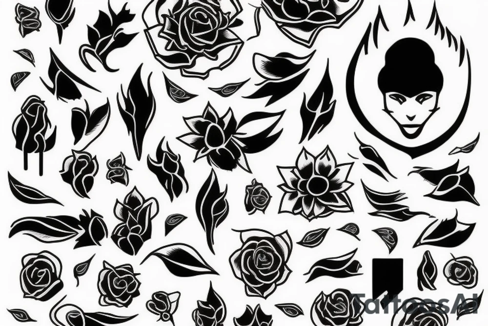All black simple tattoos tattoo idea