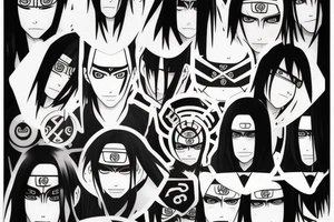 itachi uchiha mangacap tattoo idea