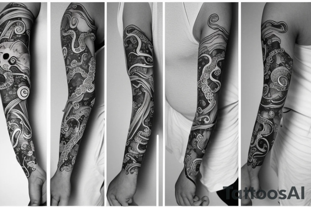Octopus sleeve tattoo idea