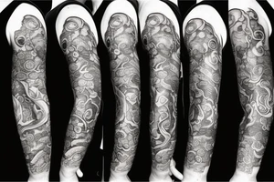 Octopus sleeve chef knife tattoo idea