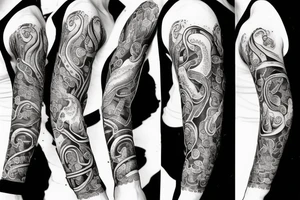 Octopus sleeve chef knife tattoo idea