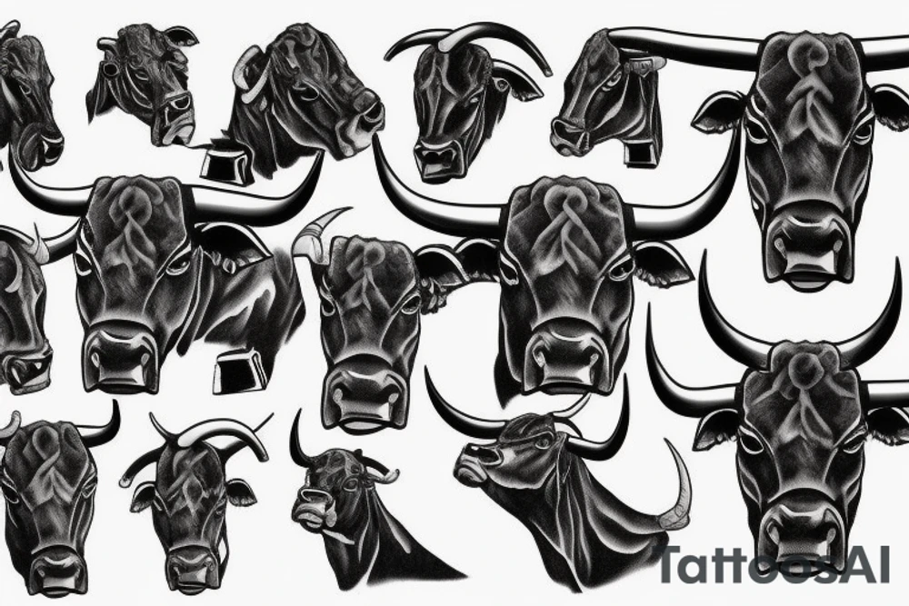 fighting bull tattoo idea