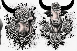 fighting bull tattoo idea