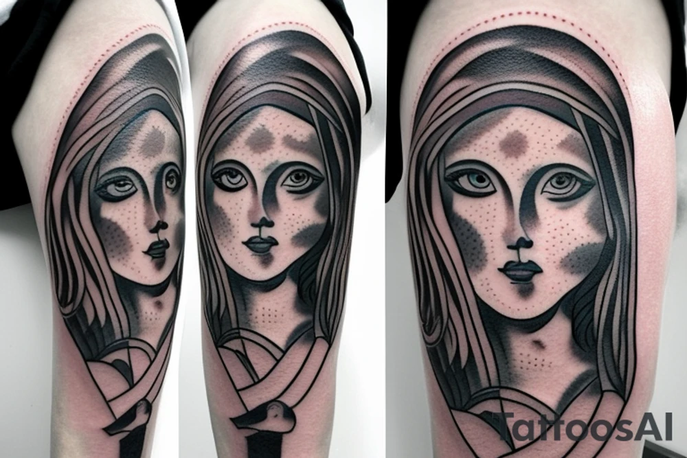 Mary with a halo tattoo idea
