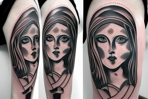 Mary with a halo tattoo idea