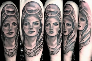 Mary with a halo tattoo idea