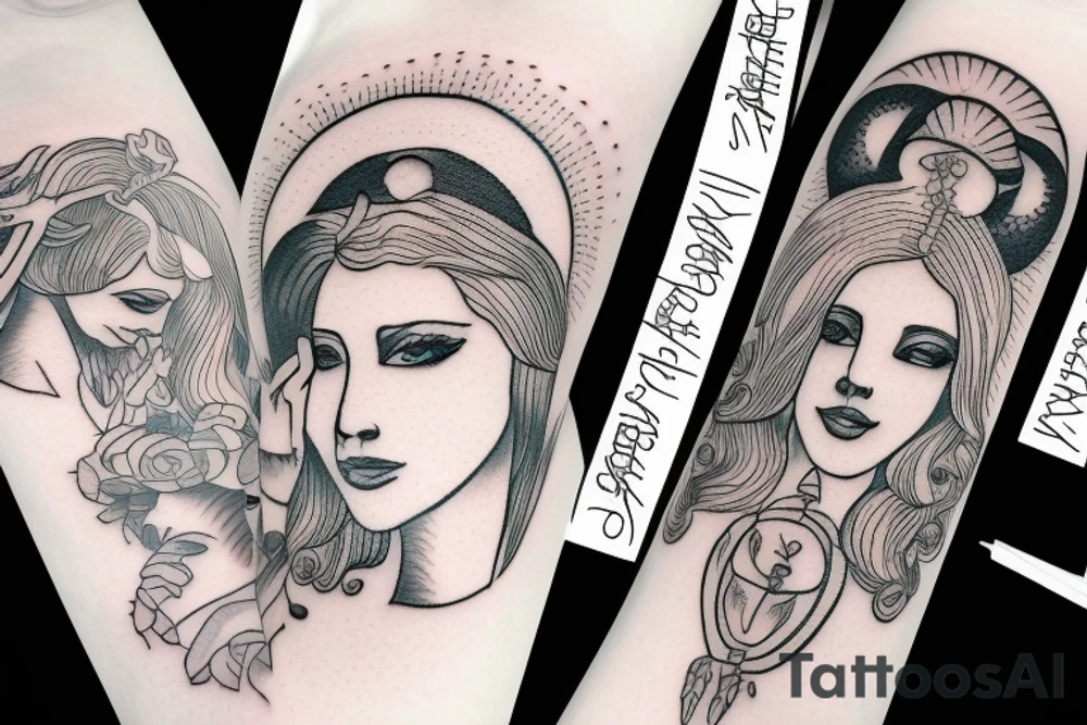 Mary with a halo tattoo idea