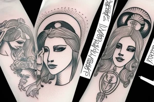 Mary with a halo tattoo idea