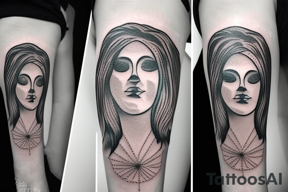 Mary with a halo tattoo idea
