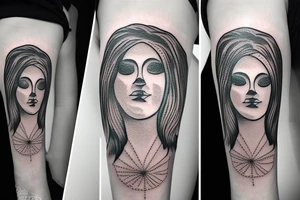 Mary with a halo tattoo idea