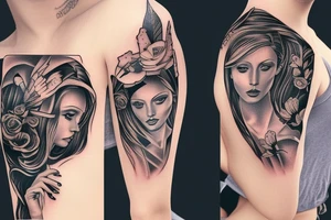 virgin maria tattoo idea