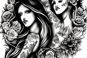 virgin maria tattoo idea