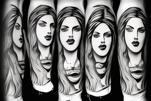 woman face, christ, clean, negativ tattoo idea
