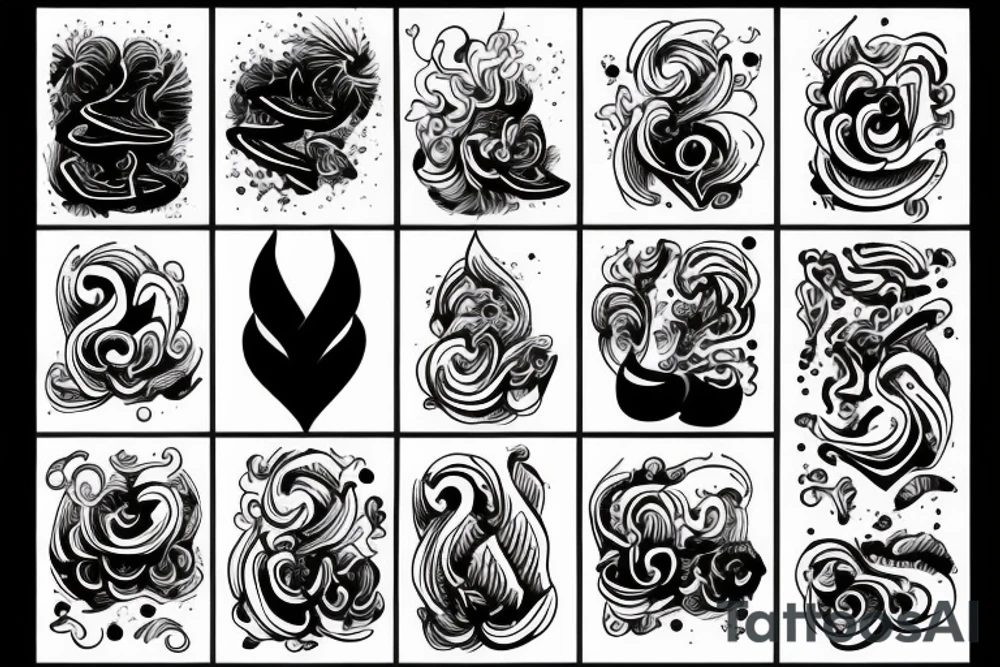 Black smoke simple tattoo idea