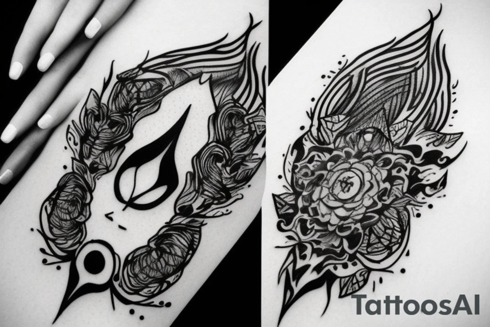 Black smoke simple tattoo idea