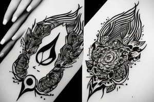 Black smoke simple tattoo idea