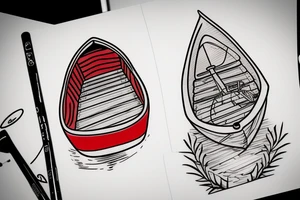 Red canoe tattoo idea