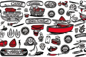 Red canoe tattoo idea