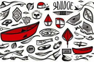 Red canoe tattoo idea