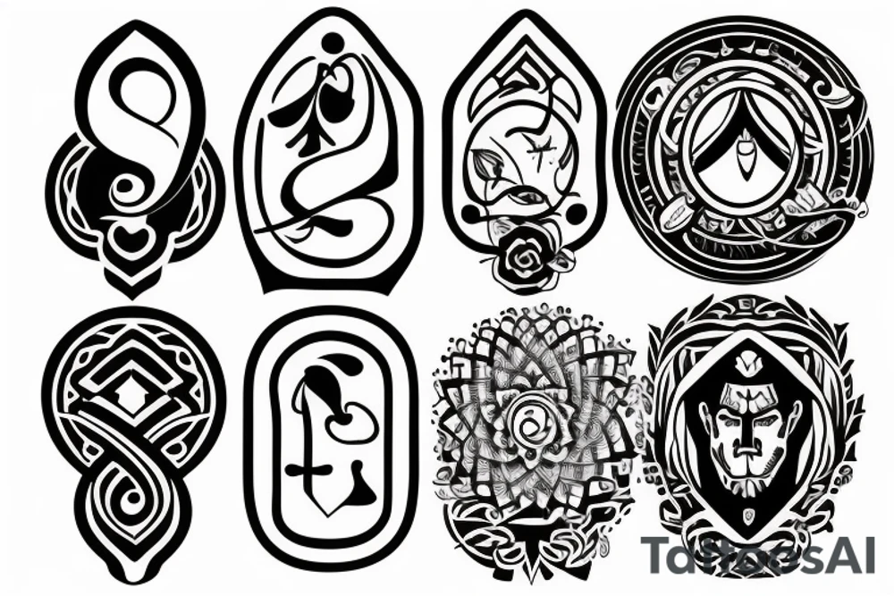 4 stoic virtues tattoo idea