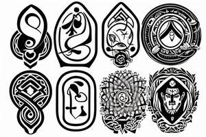 4 stoic virtues tattoo idea