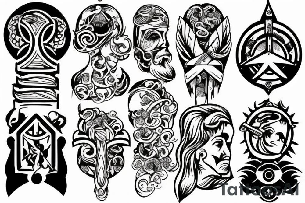 4 stoic virtues tattoo idea