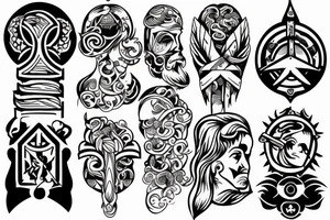 4 stoic virtues tattoo idea