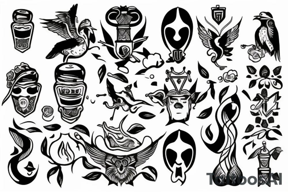 Wisdom temperance justice courage tattoo idea